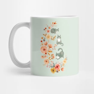 Fancy Felines with Flowers Mug